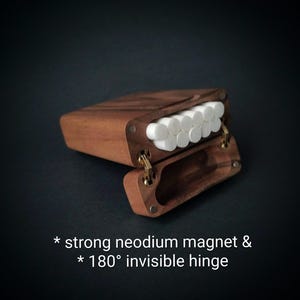Valnötsträfodral, personlig rökgåva, smalt trubbigt hållare (84 mm eller 100 mm)