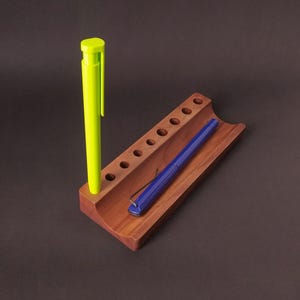 Modern Wood Desk Pen Tray: Minimalist Pencil Organizer