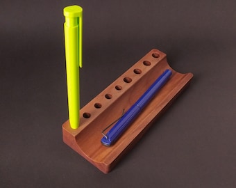 Modern houten bureaupennenbakje: minimalistische potloodopberger
