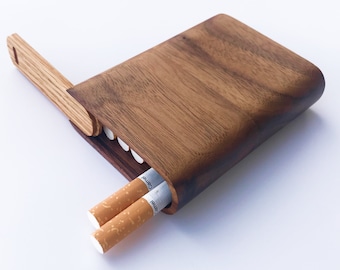 Wooden Cigarette Case, Wood Cigarrette Box, Cigaretter Holder Case, Wood Joint Case