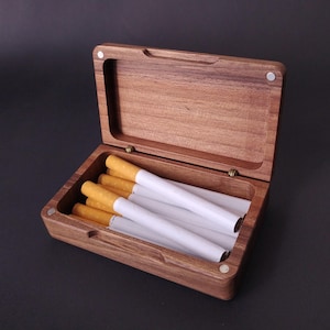 Portasigarette in legno personalizzato, per sigarette da 8,5 cm o 9,9 cm, portasigarette, scatola porta-sigarette, porta-spine.