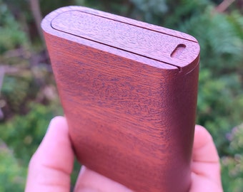 Personalized Cigarette Case Exotic Mahogany Wood - Christmas Gift for Boyfriend- Cigarette Holder Box