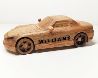 Personalized Wooden Toy Car for Kids, Custom Name Toy Car for Boys, Christmas Gift for Kids, Wooden Race Car, Honda s2000,, Toddlers Toy Car