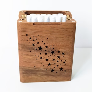 Portasigarette in legno personalizzato, scatola per sigarette personalizzata, bocchino per sigarette, portasigarette sottile da 100 pezzi, portasigarette da uomo