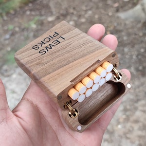 Portasigarette personalizzato, portasigarette in legno, portasigarette in legno, portasigarette 100, portasigarette per uomo, scatola per sigarette