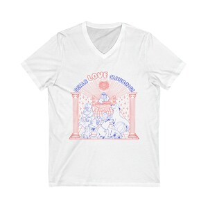 Seal Love Unisex Jersey Short Sleeve V-Neck Tee