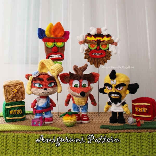 Chibi Chaos Collection – PDF Crochet Pattern Set (Marsupials, Genius & Masks)