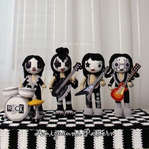 Rock Legends – Digital Crochet Pattern Bundle with Printable Accessories (Fanart Inspired)
