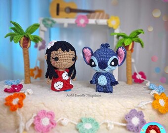 Lilo & Blue Alien-Inspired Amigurumi Pattern – Fanart PDF Download (US Terms)