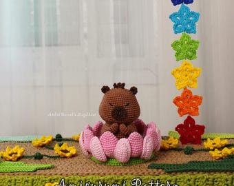 Zenbara - The Lotus Capybara - Digital PDF Crochet Pattern