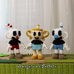 Wzór amigurumi na trio inspirowane grami retro – lalki Big Chibi Fanart (PDF)