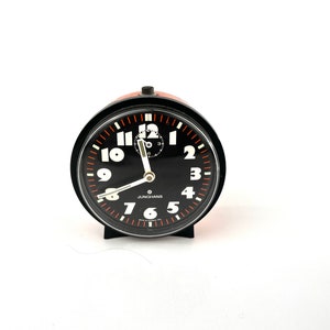 Vintage Alarm Clock Junghans classic red - from TheTickTackShop