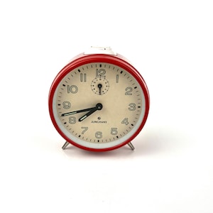 Vintage Alarm Clock Junghans classic red - from TheTickTackShop