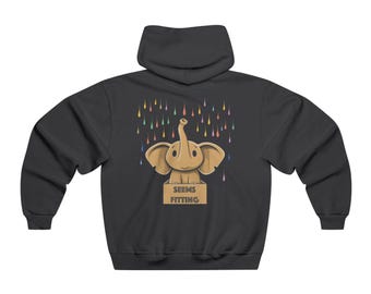 Moletom com capuz Elefante na Chuva, Presente para Amantes de Animais, Moletom NUBLEND®