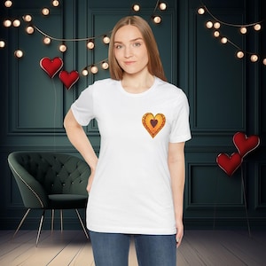 Heart Pattern T-Shirt: Love Moves Dance Grooves, Festival Clothing