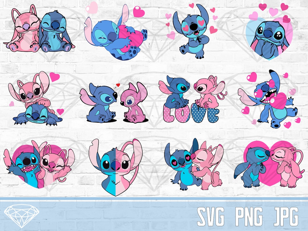 Stitch And Angel Sublimation Designs Png Graphic Design T  Lilo and stitch  drawings, Stitch drawing, Angel lilo and stitch