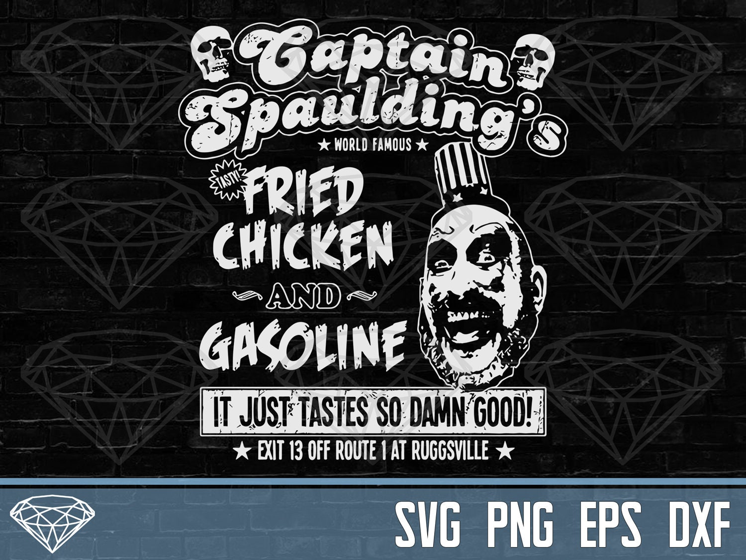Captain Spaulding Svg | Fried Chicken Png | 1000 Corpses EPS