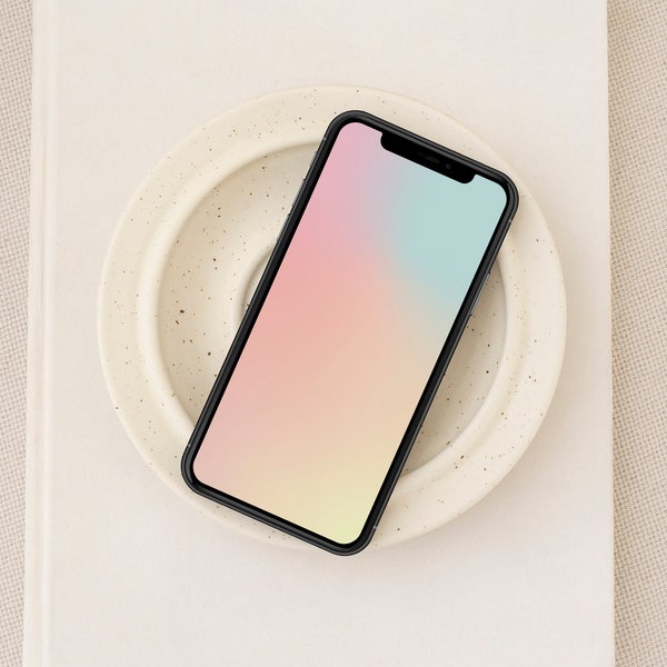 Aesthetic Aura iPhone Background, Pastel Gradient Stylish Phone Wallpaper, Pink Blue Sky Mobile Phone Lock Screen, Retro Device Wallpaper