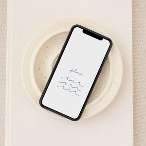 Flow - Relaxing Quote iPhone Wallpaper, Yoga Meditation Phone Wallpaper, Cozy Waves Android Lockscreen, Motivational Smartphone Background