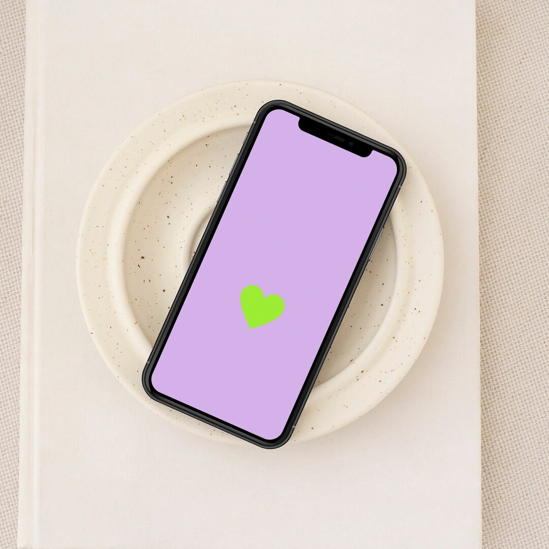 Neon Groen Hart iPhone Wallpaper, Leuke Stijlvolle iPhone Achtergrond Mooie  Minimale Telefoon Wallpaper, Fancy Android Lockscreen, Lila Achtergrond -  Etsy België, image size:1080x1080