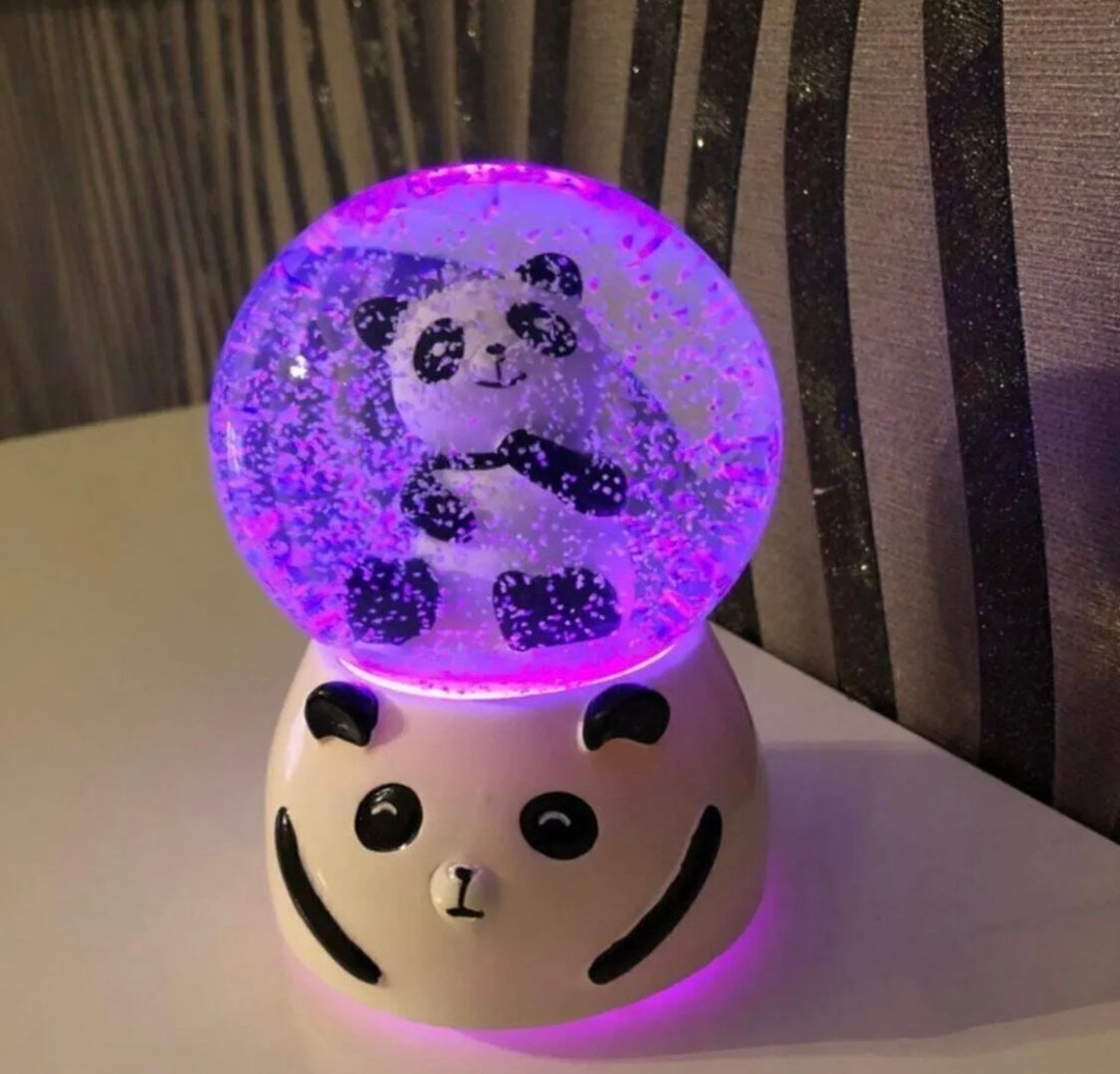 Panda Snow Globe I Snow Globe and Music Box With Night Lamp - Etsy