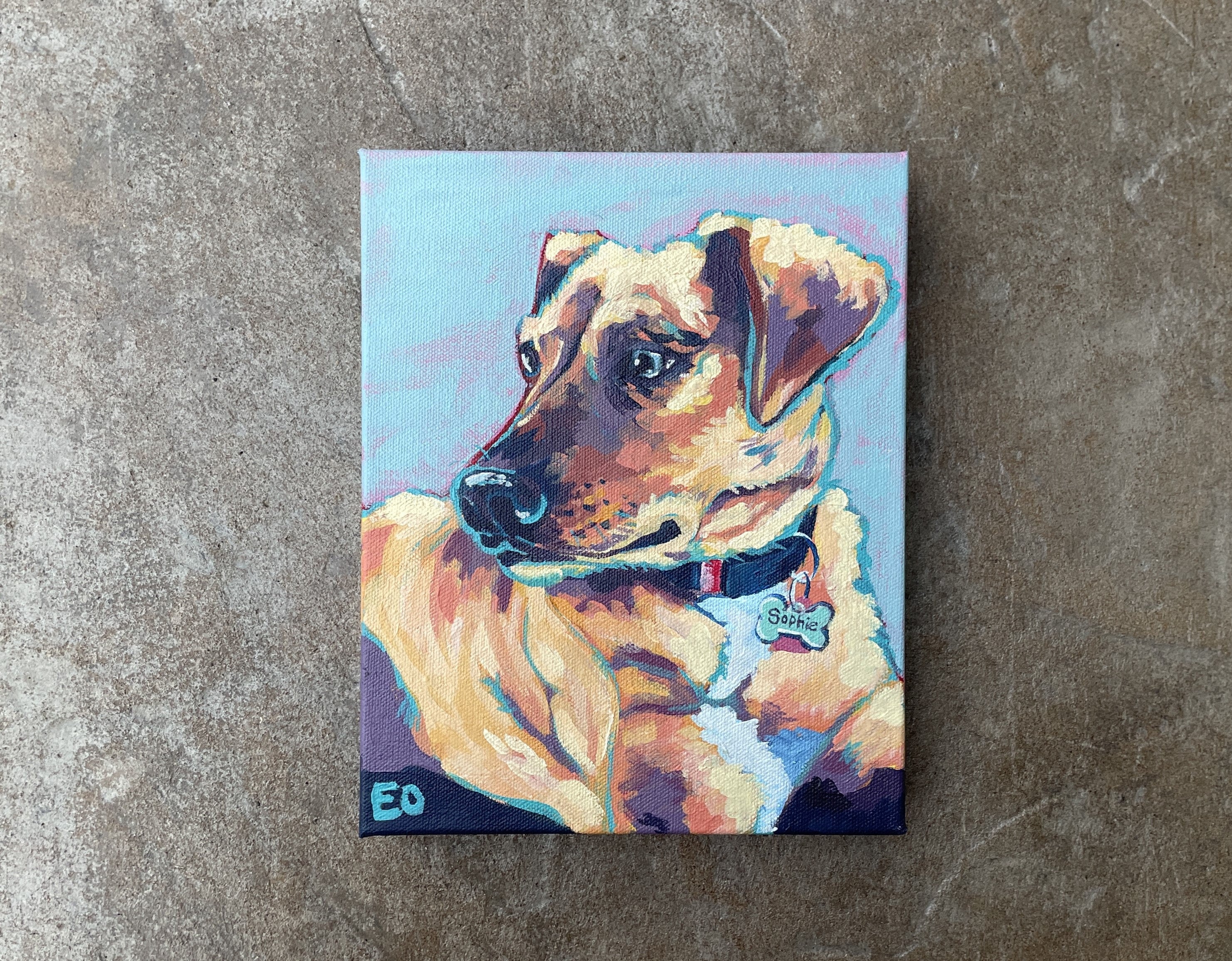 Custom Pet Portrait - Acrylic Painting - Etsy