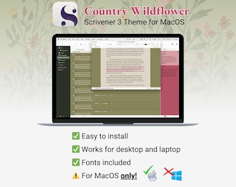 Schreiber Theme für Mac | Land Wildblume | Hell-Modus