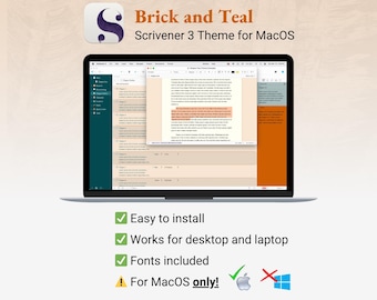 Schreiber Theme für Mac | Ziegel und Türkis | Hell-Modus