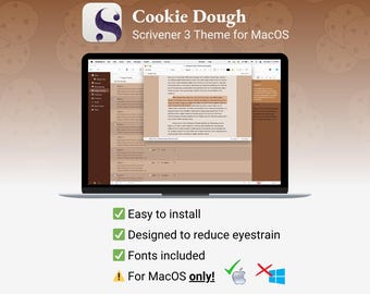 Tema Scrivener per Mac / Cookie Dough / Modalità chiara
