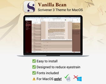 Tema Scrivener per Mac / Vanilla Bean / Modalità chiara
