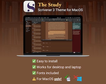 Schreiber Theme für Mac | Die Studie | Dunkelmodus