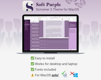Schreiber Theme für Mac | zartes Lila | Hell-Modus