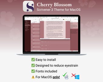 Scrivener Theme for Mac | Cherry Blossom | Light Mode
