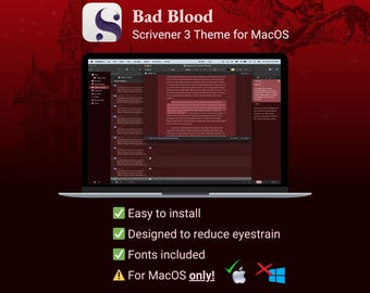 Tema Scrivener per Mac / Bad Blood / Modalità scura