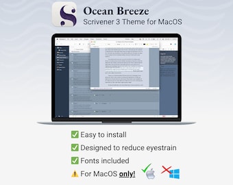 Scrivener Theme for Mac | Ocean Breeze | Light Mode