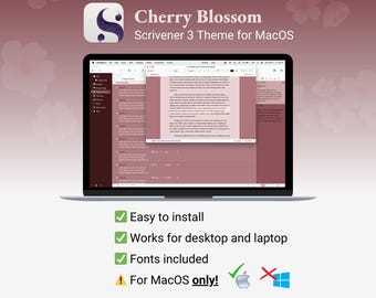 Schreiber Theme für Mac | Kirschblüte | Hell-Modus