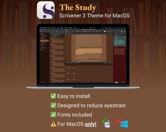 Scrivener Theme for Mac | The Study | Dark Mode