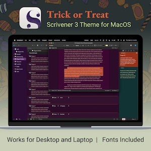 Scrivener Theme for Mac | Trick or Treat | Dark Mode