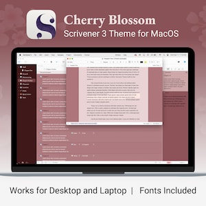 Scrivener Theme for Mac | Cherry Blossom | Light Mode