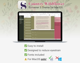 Tema Scrivener per Mac / Country Wildflower / Modalità chiara
