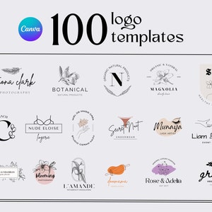 Logo Template Canva, business logo design custom template, logo templates bundle, logo Template instant download, logo template DIY logo set