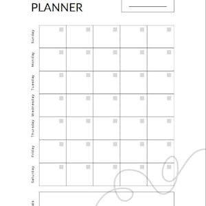 Printable Monthly Calendar Portrait 8.5x11 Printable Download - Etsy