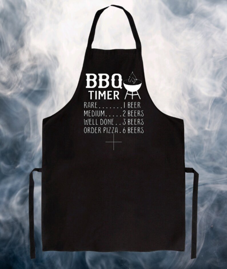Grill Timer Beer Apron Barbecue Dad Cooking Funny Dad Apron Etsy