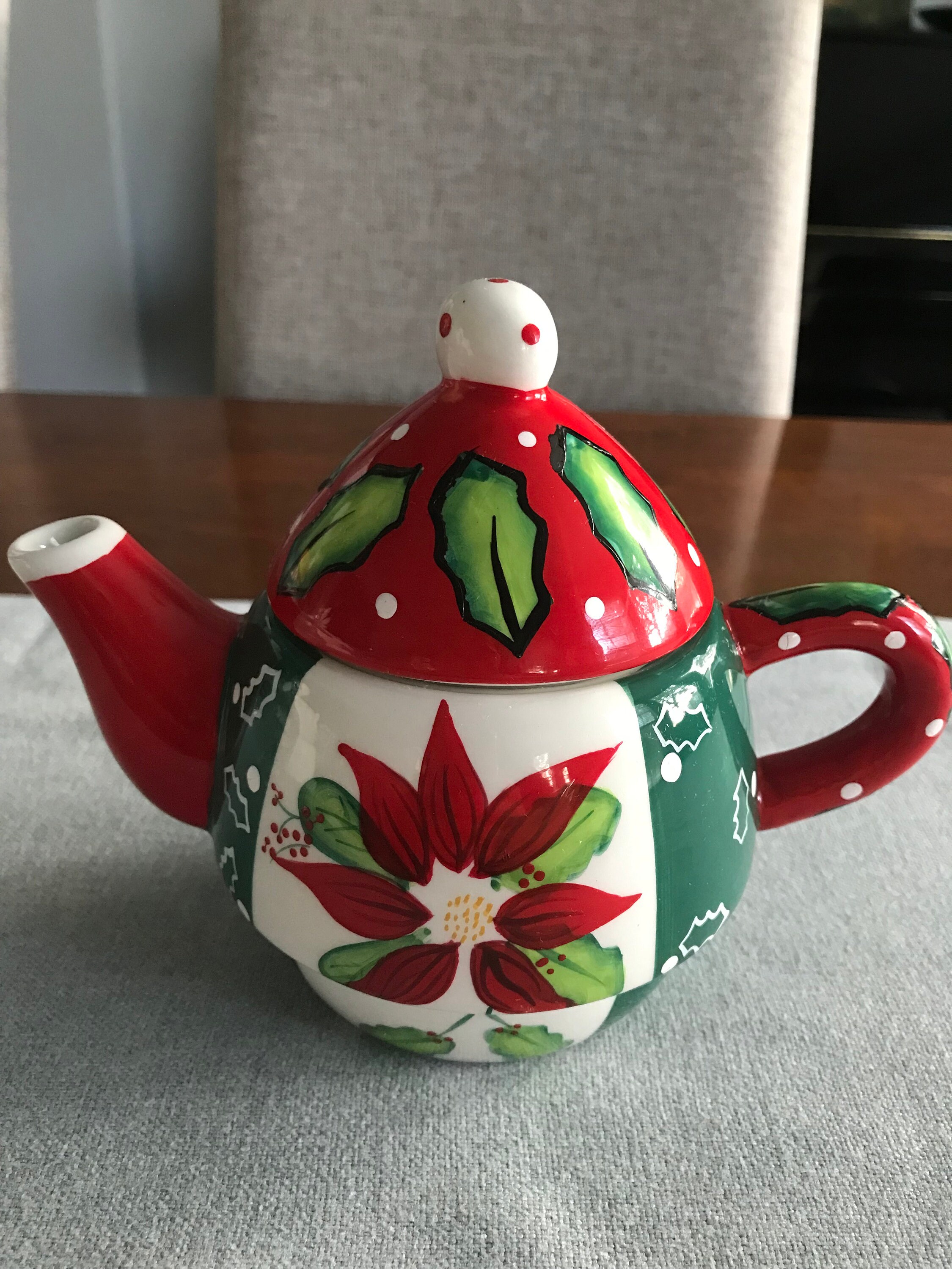 Vintage Bella Casa von GANZ Weihnachtsrote Weihnachtsstern Teekanne -  Etsy.de