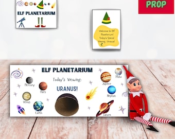 Elf Planetarium  and  Printable Elf Welcome Cards  Elf  Creative Props  Funny Elf Ideas Christmas Activity Instant Download