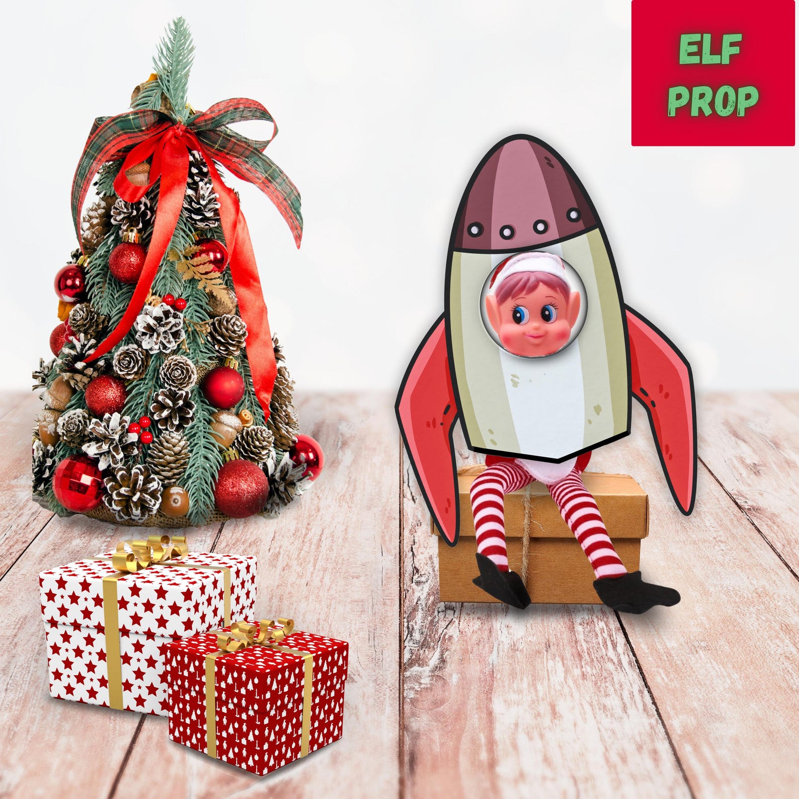 Printable Christmas Elf Rocket Costume: Holiday Prop (PDF Download) - Etsy