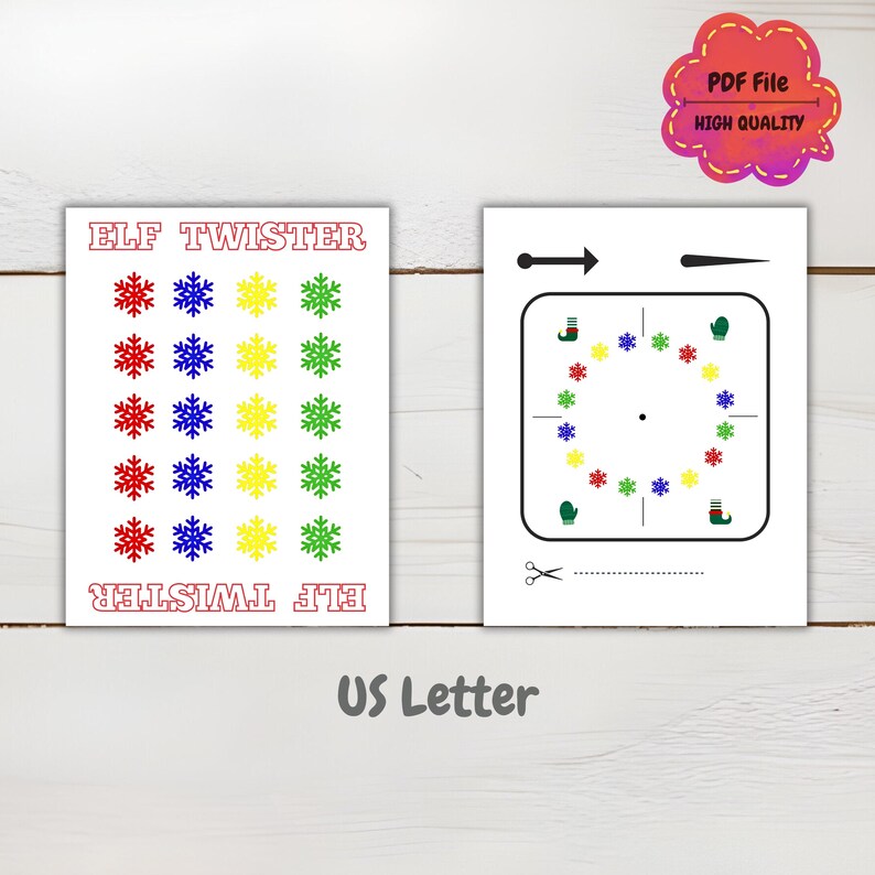 Christmas Elf Twister Game Printable PDF Fun Elf Activity for Kids ...