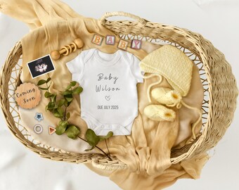 Editable Baby Ultrasound Pregnancy Announcement: Digital Card (Instant Download)