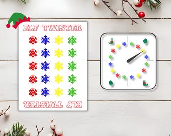 Christmas Elf Twister Game Printable PDF Fun Elf Activity for Kids ...