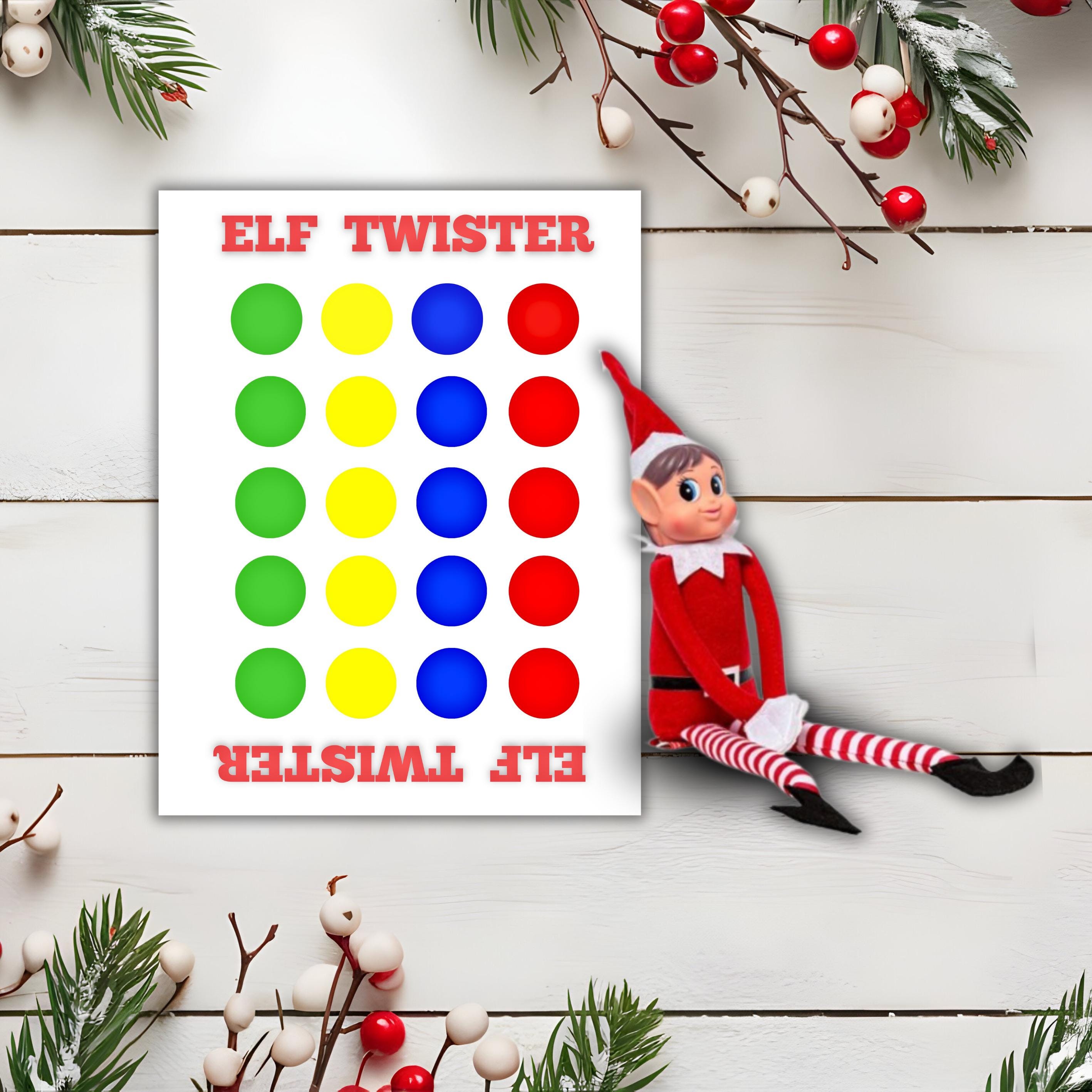 Christmas Elf Twister Game Printable PDF Fun Elf Activity for Kids ...